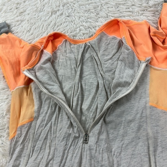 Lululemon Spincity Long Sleeve Heathered Polar Cream Creamsicle - Picture 4 of 6